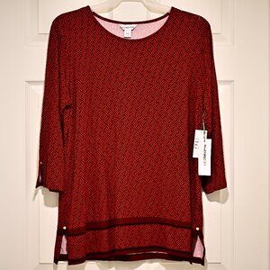 Liz Claiborne Red and Black Blouse NWT - Size XXL
